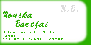 monika bartfai business card